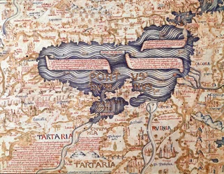 View of the Black Sea, detail of the world map of the Camaldolese brother Maurus (Mauro), 1459, Biblioteca Marciana, Venice