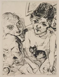 Evening (Self-Portrait with the Battenbergs), plate 10 from the portfolio “Faces”
