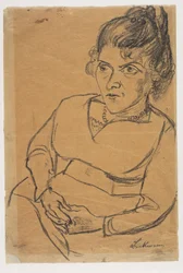 Fridel Battenberg, Half Figure, Seated