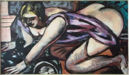 Half-Nude with Cat