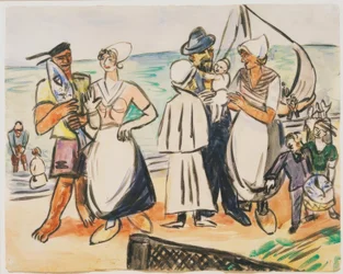 Dutch Fishermen on the Beach