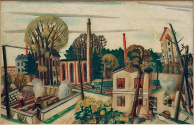 Landscape near Frankfurt, with Factory