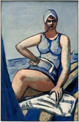 Quappi in Blue in the Boat