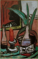 Self-Portrait in the Large Mirror with Candle