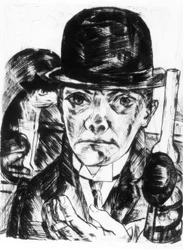 Self-Portrait with Stiff Hat
