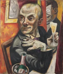 Self-Portrait with Champagne Glass