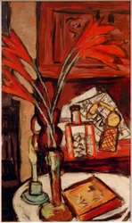 Still Life with Green Candle