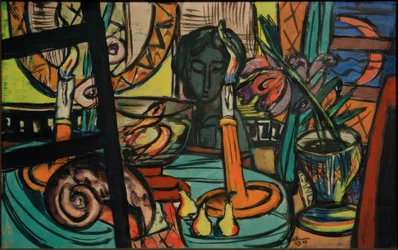 Still Life with Black Sculpture