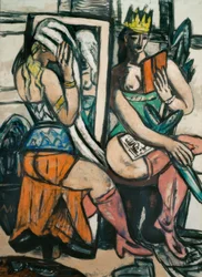 Two Actresses in the Dressing Room