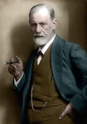 Portrait of Sigmund Freud (1856-1939) in 1921, Austrian psychiatrist