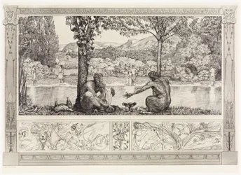 Narcissus and Echo I (Rescues of Ovidian Victims, Opus II, Plate 7)