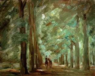 Avenue in Sacrow with Two Riders