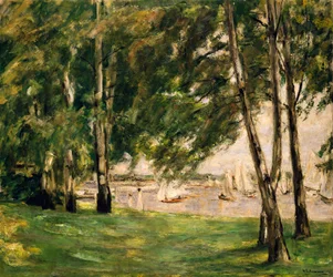 View of Wannsee with Sailing Boats