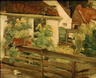 Garden with Sunflowers