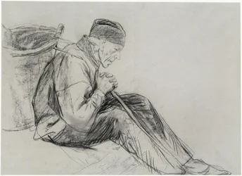 Seated Peasant in Profile