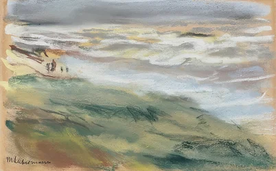 Walkers on the Beach of Noordwijk