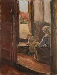 The First Step (Mother and Child, Small Sketch)