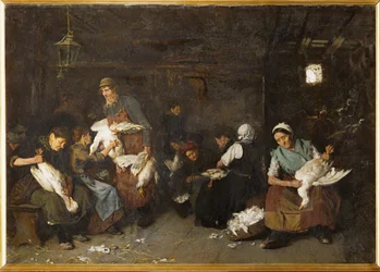 Women Plucking Geese