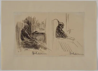 Two Portraits of His Father Louis Liebermann in an Armchair