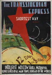 Transsiberian Express Poster of the Intourist Company, 1930