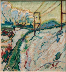 March Snow: The Railway Embankment
