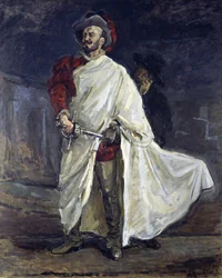 Don Juan with Leporello in the Churchyard, Mocking the Statue of the Commendatore