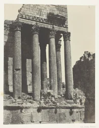Baalbeck (Heliopolis), Temple of Jupiter, View from the Southeast Angle; Syria