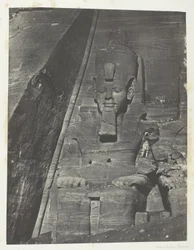 Ibsamboul, Eastern Colossus of the Great Temple of Phre; Nubia, plate 103 from the album "Egypt, Nubia, Palestine and Syria" (1852)