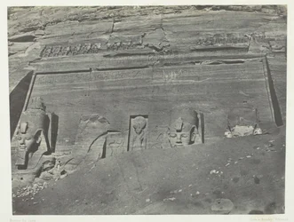 Ibsamboul, General View of the Great Temple of Ramesses II, Nubia, 1849-51, printed 1852