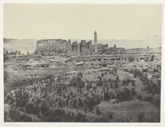 Palace of Karnak, General View of the Ruins, Taken from the East; Thebes, plate 31 from the album "Egypt, Nubia, Palestine and Syria" (1852)