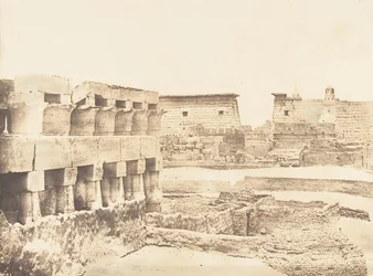 Palace and Village of Luxor, taken from the South, Thebes, 1849-50