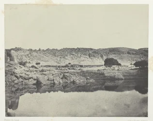 Northern Bank of the Nile (Village of Abou-Koli), View Taken North of Philae; Nubia, plate 84 from the album "Egypt, Nubia, Palestine and Syria" (1852)