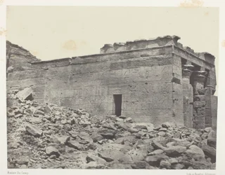 Temple of Dendur (Ancient Tantour), Dedicated to the Triad Osiris-Isis-Horus; Nubia, plate 93 from the album "Egypt, Nubia, Palestine and Syria" (1852)