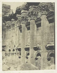 Temple of Jupiter at Baalbeck Heliopolis, Interior of the Naos, Syria, 1849-51, printed 1852