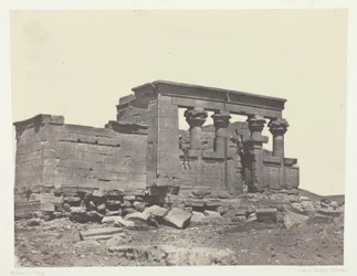 Temple of Debod, Parembole from the Itinerary of Antoninus; Nubia, plate 86 from the album "Egypt, Nubia, Palestine and Syria" (1852)