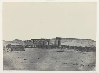 Temple and Village of Debod, Parembole from the Itinerary of Antoninus; Nubia, plate 85 from the album "Egypt, Nubia, Palestine and Syria" (1852)
