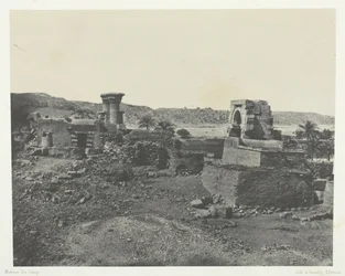 Village and Temple of the Island of Béghé, West of Philae, Nubia, 1849-51, Printed 1852