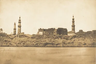 View of Girgeh and the Coastline Taken by the Nile Flood, 1849-50