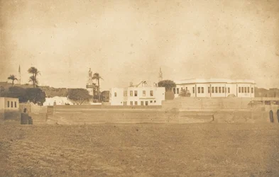 View of Syout - Palace of the Pasha, 1850