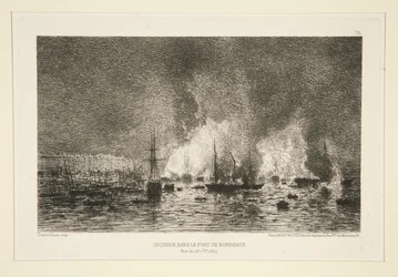 Fire in the Port of Bordeaux