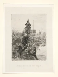 Victor Hugo in His Garden, plate 12 from the suite Chez Victor Hugo