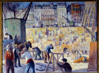 A Construction Site in Paris in 1912