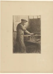 Printer at Work in Studio (series title: L