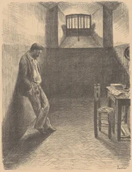 Self-portrait in Mazas Prison