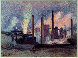 View of the Steelworks in Charleroi, Belgium