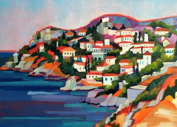 Colorful Coastal Village