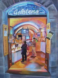 Colorful Gelateria Entrance