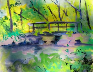 Serene Forest Bridge