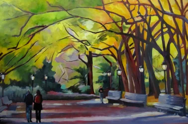Vibrant Autumn Park