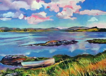 Vibrant Lake Landscape